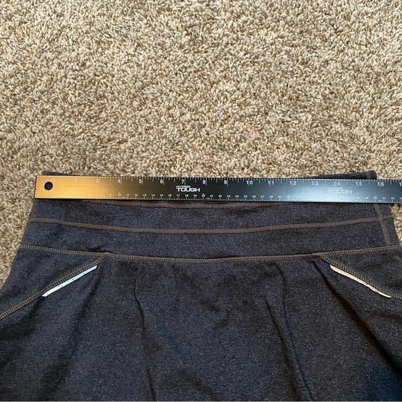 Athleta Charcoal Gray Skort Skirt Sz Medium - Picture 6 of 11